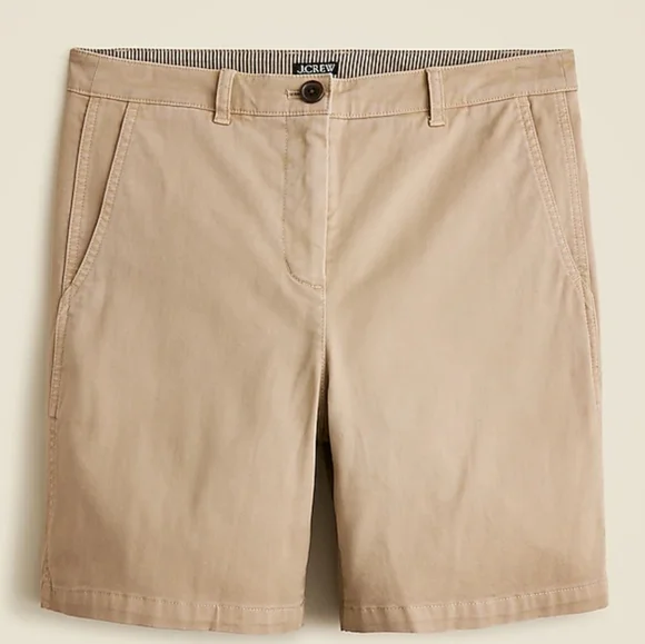BRAND NEW - J. Crew 7" Heritage chino shorts In Khaki Size 10 - Picture 1 of 1